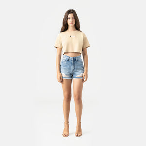 NASHI CROP TOP WOMEN IRISH CREAM