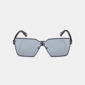 MSS2406-C1-134 ALDA SUNGLASSES  SATIN BLACK MATTE BLACK GREY WITH GOLD MIRROW