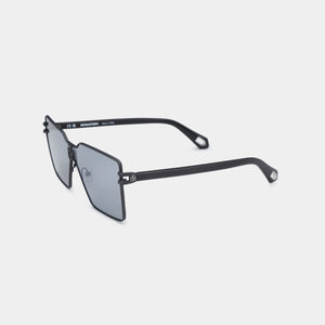 MSS2406-C1-134 ALDA SUNGLASSES  SATIN BLACK MATTE BLACK GREY WITH GOLD MIRROW