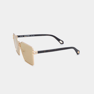 MSS2406-C11-134 ALDA SUNGLASSES WOMEN SHINY GOLD DEMI BROWN WITH GOLD MIRROW