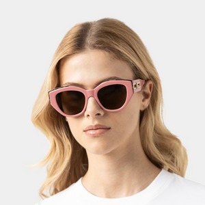 MSS2402-C8-53 MAIA SUNGLASSES WOMEN ROSE SHINY GOLD SOLID BROWN