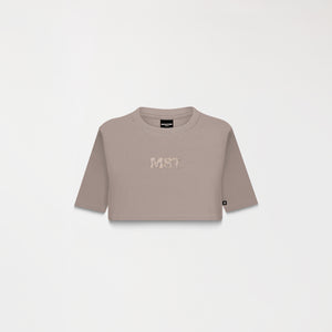 AMAL CROP TOP WOMEN TAUPE GRAY