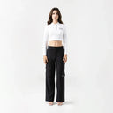 APRILE CROP TOP POLO WOMEN WHITE