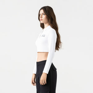 APRILE CROP TOP POLO WOMEN WHITE