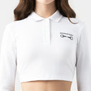 APRILE CROP TOP POLO WOMEN WHITE