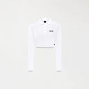 APRILE CROP TOP POLO WOMEN WHITE