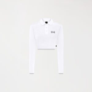 APRILE CROP TOP POLO WOMEN WHITE