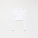 APRILE CROP TOP POLO WOMEN WHITE