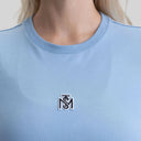 ASCARY T-SHIRT WOMEN FADED DENIM - Monastery