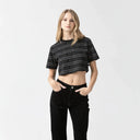 ASH CROP TOP WOMEN BLACK