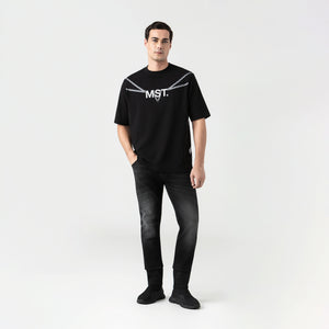 CHAINS T-SHIRT OVERSIZED MEN BLACK