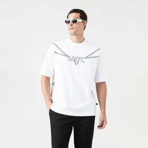 CHAINS T-SHIRT OVERSIZED MEN WHITE