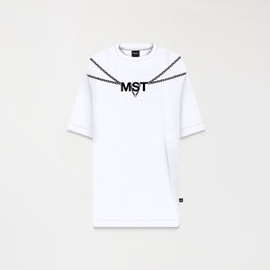 CHAINS T-SHIRT OVERSIZED MEN WHITE