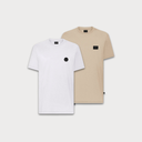 DUAL ESSENTIALS T-SHIRT MEN FORGE GRAY - TERRENAL BROWN