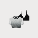 DUAL ESSENTIALS TOP WOMEN WYNN WHITE - MAINE BLACK