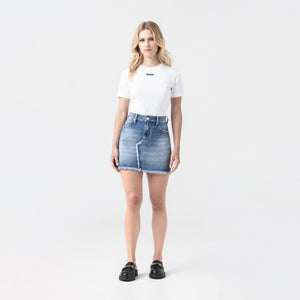 FLORA SKIRT WOMEN BLUE DENIM