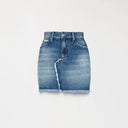 FLORA SKIRT WOMEN BLUE DENIM