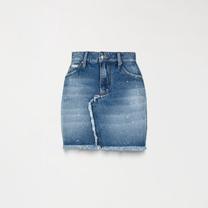FLORA SKIRT WOMEN BLUE DENIM
