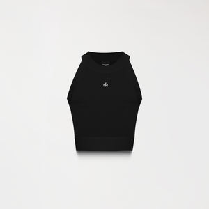 FAIRY KNITTED CROP TOP WOMEN BLACK