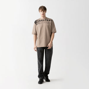 GIBBON T-SHIRT OVERSIZED MEN TAUPE GRAY