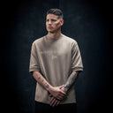 JR JEM T-SHIRT OVERSIZED MEN TAUPE GRAY