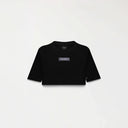 KISWA CROP TOP WOMEN BLACK METEORITE L/G
