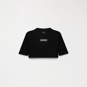 KISWA CROP TOP WOMEN BLACK METEORITE