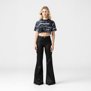 BRYNN CROP TOP WOMEN BLACK METEORITE