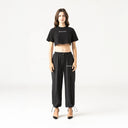 SUMMER CROP TOP WOMEN BLACK