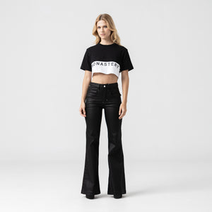 ARWEN CROP TOP WOMEN BLACK METEORITE