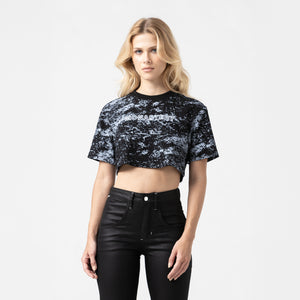 BRYNN CROP TOP WOMEN BLACK METEORITE