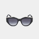MSS2402-C1-53 MAIA SUNGLASSES WOMEN BLACK SHINY SILVER GRADIENT GREY