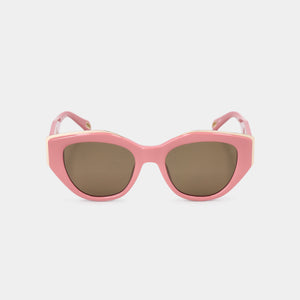 MSS2402-C8-53 MAIA SUNGLASSES WOMEN ROSE SHINY GOLD SOLID BROWN