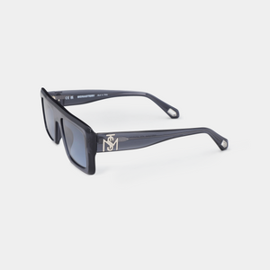 MSS2404-C7-52 IKER SUNGLASSES MEN TRANSPARENT GREY SHINY SILVER GRADIENT BLUE