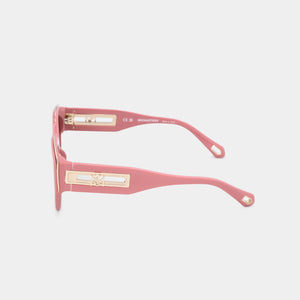 MSS2402-C8-53 MAIA SUNGLASSES WOMEN ROSE SHINY GOLD SOLID BROWN