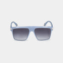 MSS2408-C5-56 ADUR SUNGLASSES MEN MILKY BLUE SHINY SILVER GRADIENT GREY