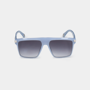 MSS2408-C5-56 ADUR SUNGLASSES MEN MILKY BLUE SHINY SILVER GRADIENT GREY