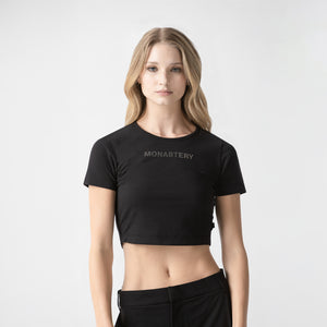 NICOLLE CROP TOP WOMEN BLACK