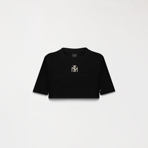 OLWYN CROP TOP WOMEN BLACK METEORITE