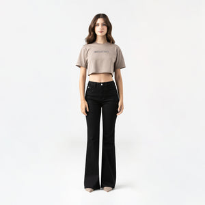 ROISIN CROP TOP WOMEN TAUPE GRAY