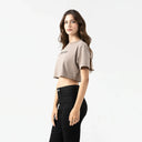ROISIN CROP TOP WOMEN TAUPE GRAY
