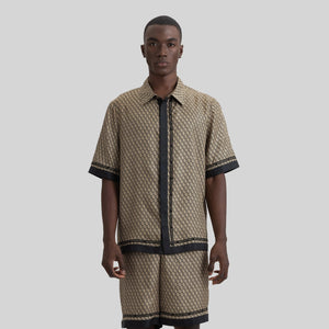 SILK SET MEN OVERSIZE SOLEIL BLACK SAFARI - Monastery