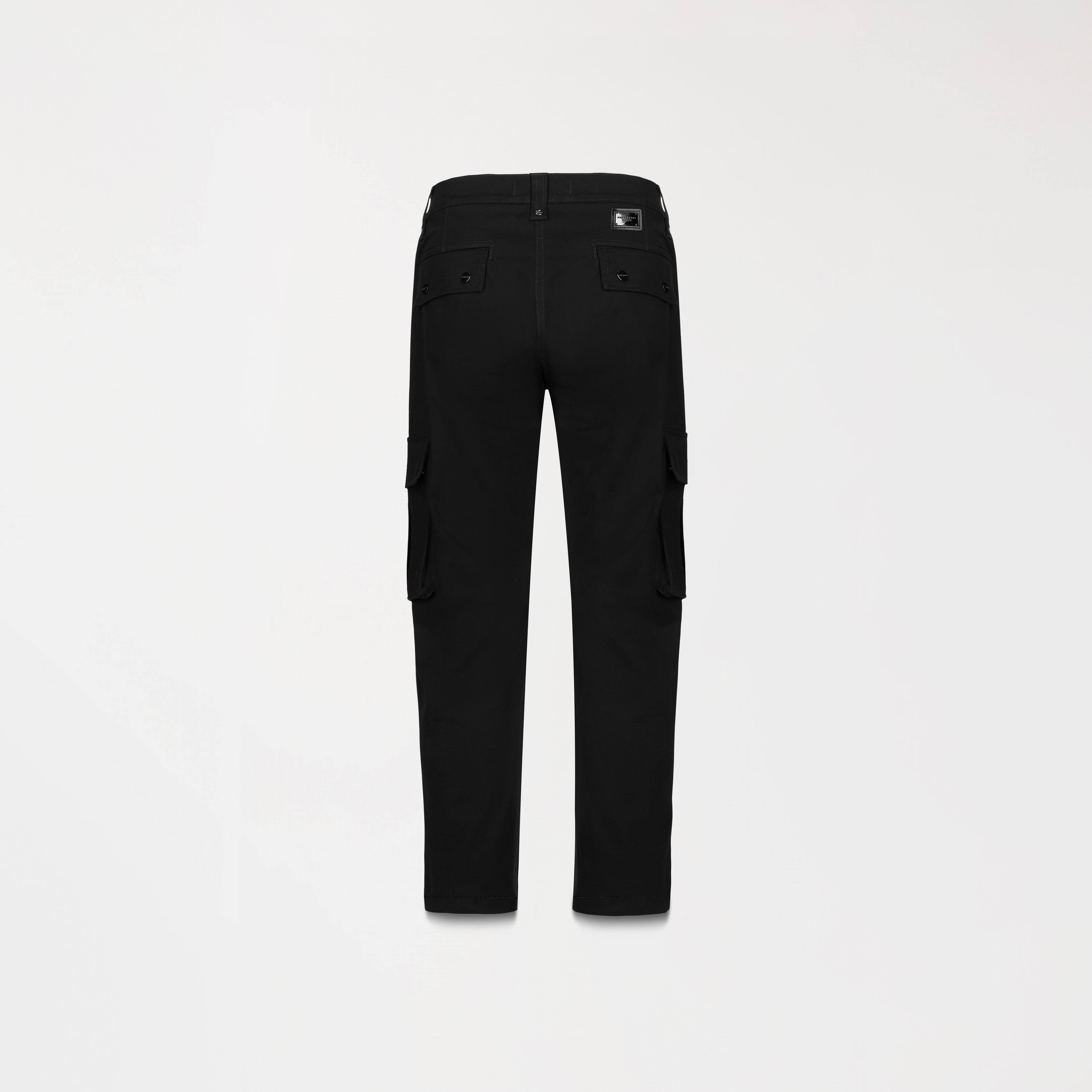 PANTALON CARGO TALVERTON NEGRO POSTERIOR - MONASTERY