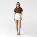 TORR CROP TOP WOMEN BROWN