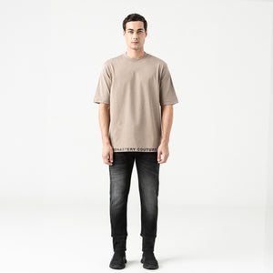 TUCKER T-SHIRT OVERSIZED MEN TAUPE GRAY