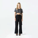 XELESTE CROP TOP WOMEN BLACK