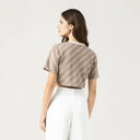 BRITANIA CROP TOP WOMEN TAUPE GRAY - Monastery | Tienda Oficial Colombia