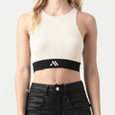 GISELE KNITTED TOP WOMEN WHITECAP GRAY - Monastery | Tienda Oficial Colombia
