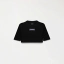 KISWA CROP TOP WOMEN BLACK METEORITE L/G - Monastery | Tienda Oficial Colombia