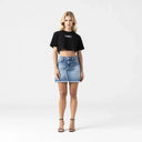 KISWA CROP TOP WOMEN BLACK METEORITE L/G - Monastery | Tienda Oficial Colombia